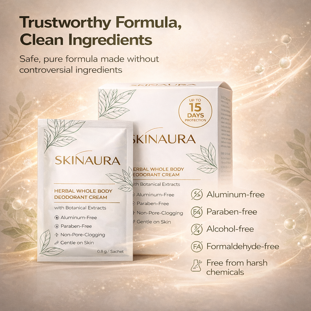 Herbal Whole Body Deodorant Cream SkinAura  Value Pack