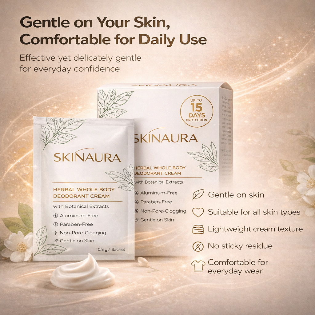 Herbal Whole Body Deodorant Cream SkinAura  Value Pack