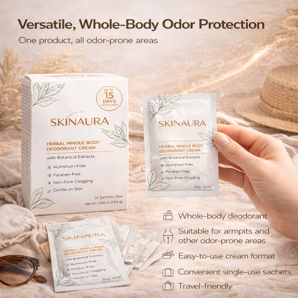 Herbal Whole Body Deodorant Cream SkinAura  Value Pack
