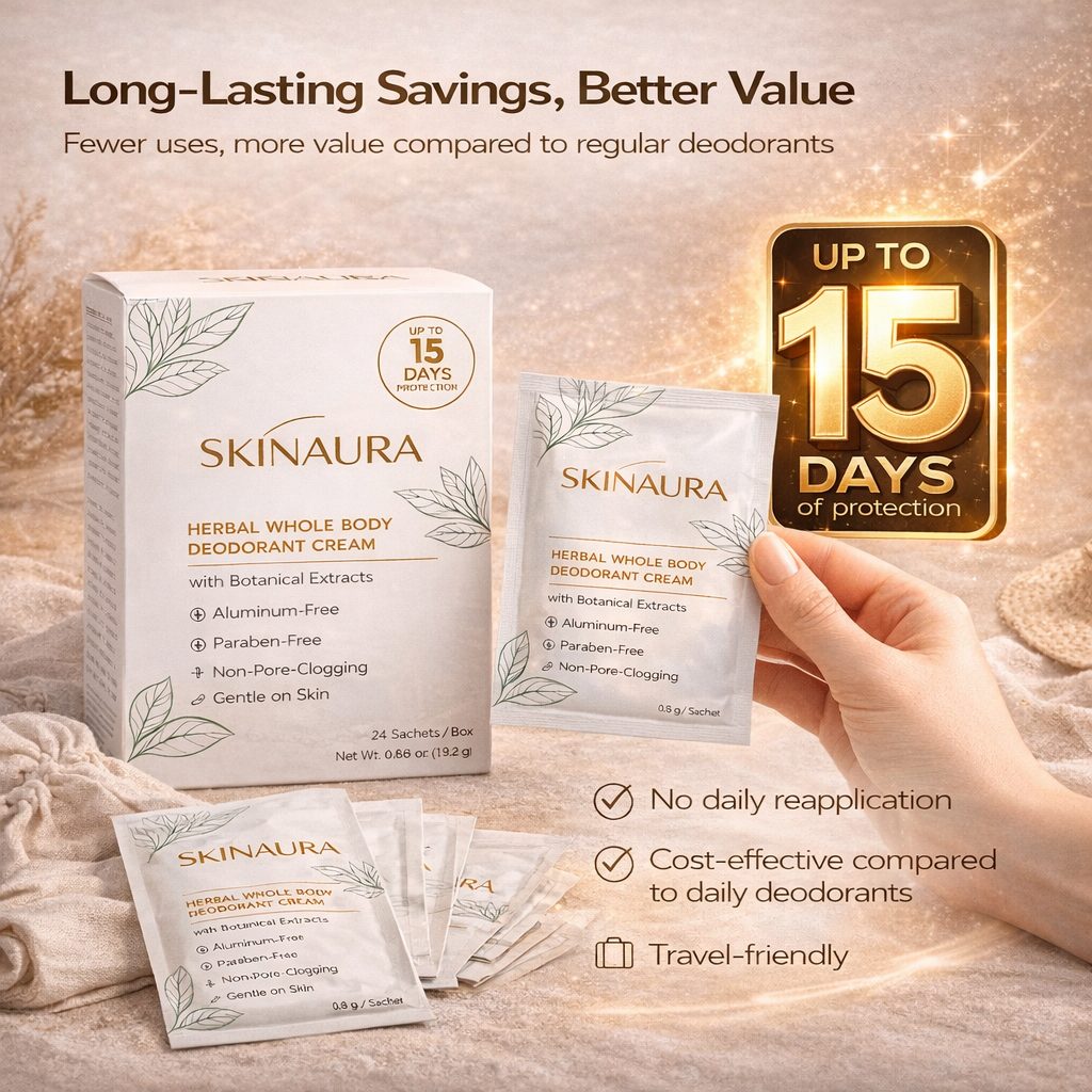 Herbal Whole Body Deodorant Cream SkinAura  Value Pack