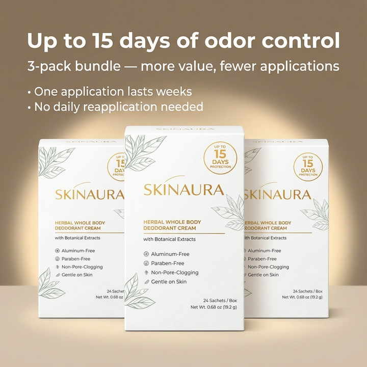 Herbal Whole Body Deodorant Cream SkinAura  Value Pack