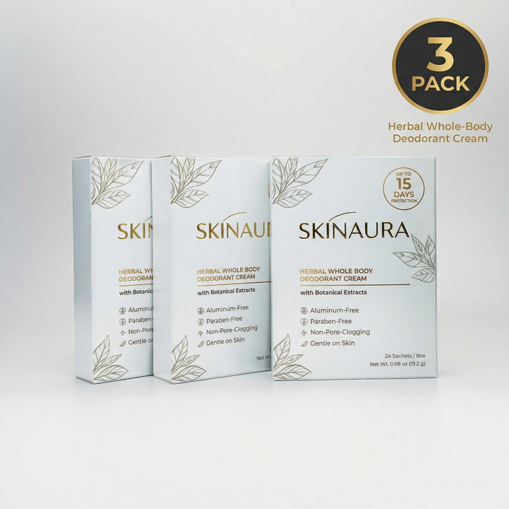 Herbal Whole Body Deodorant Cream SkinAura  Value Pack